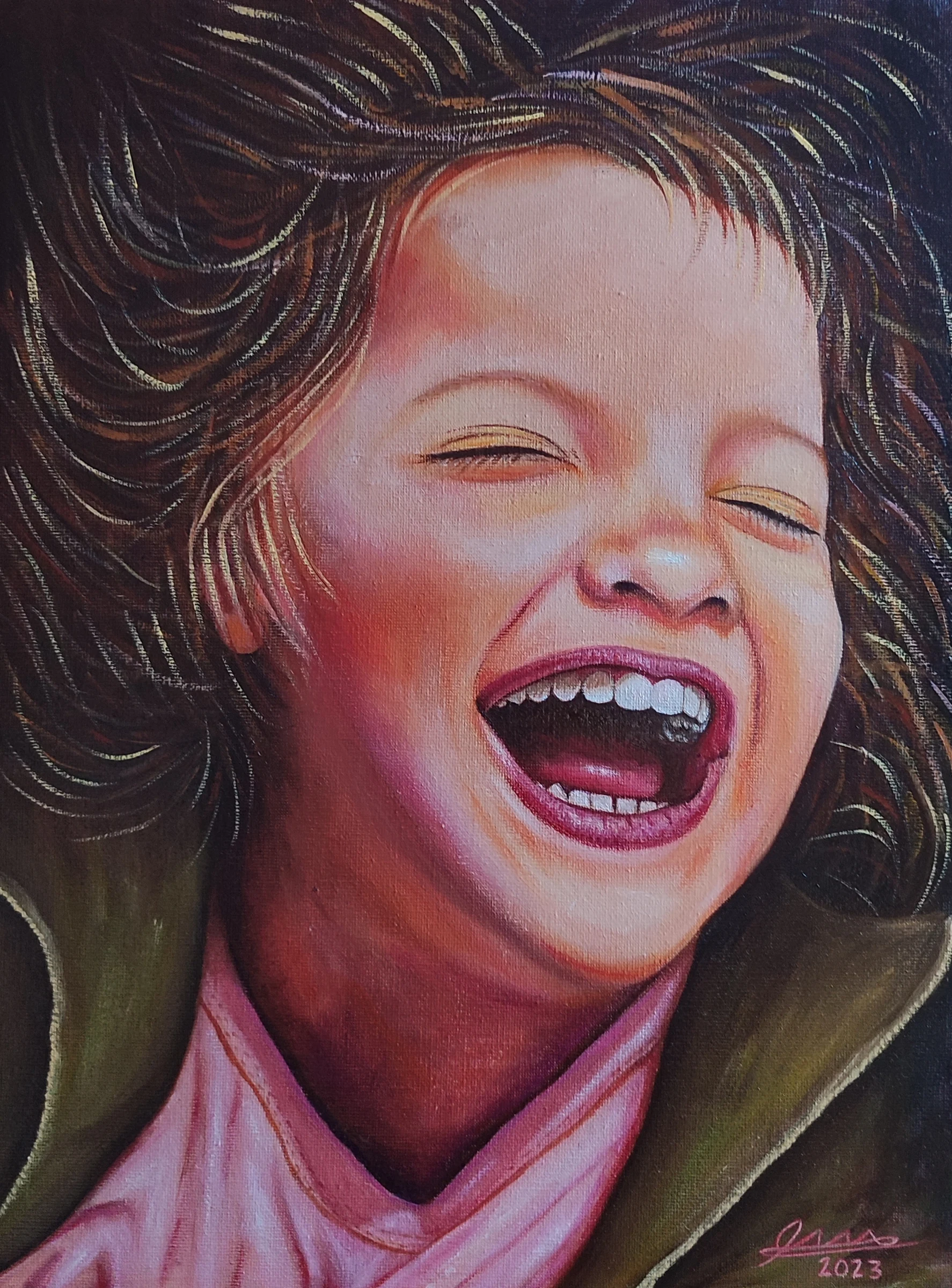 Obra pictórica «Niño diversión» de Giovanna Mosquera