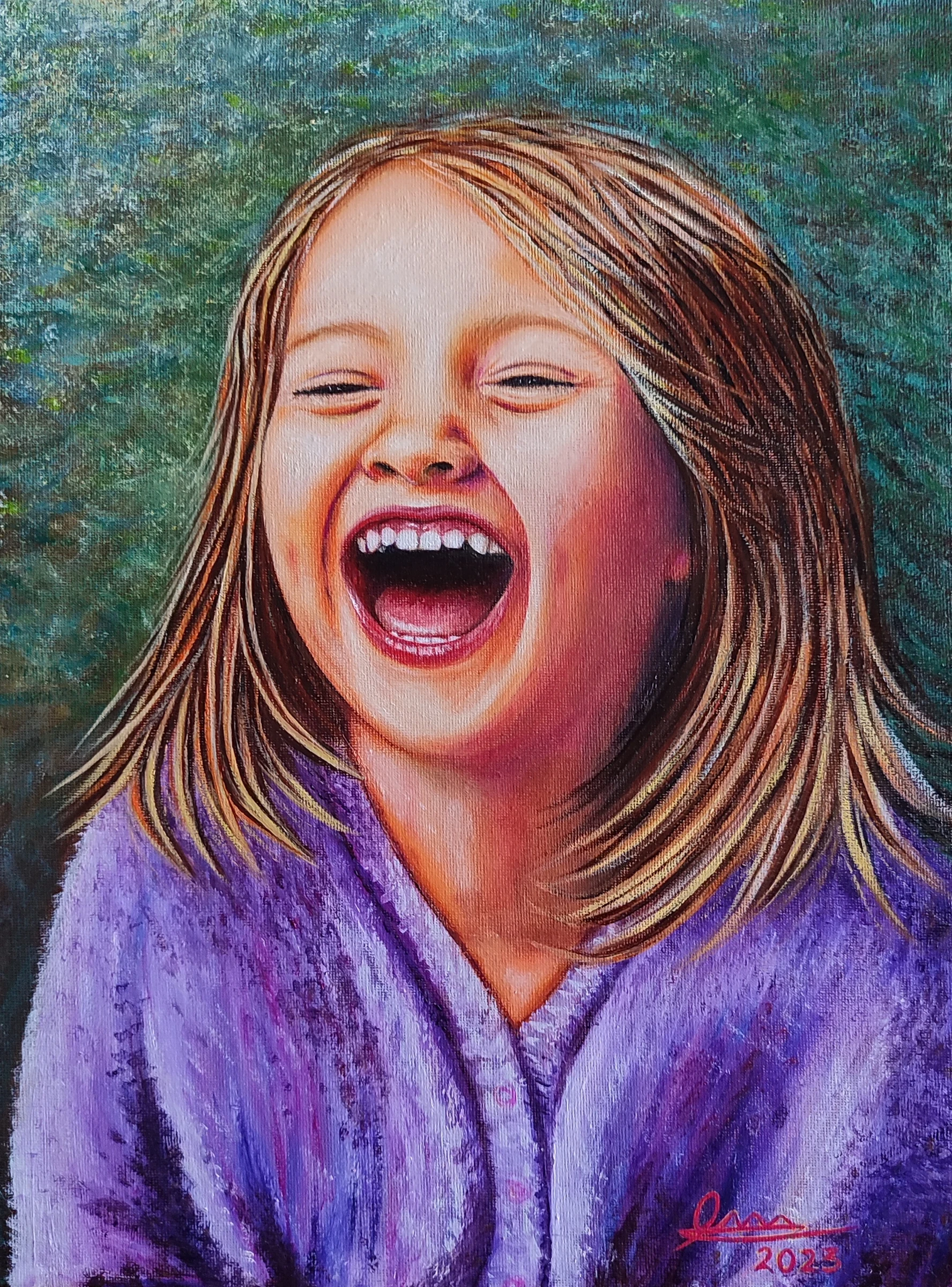 Obra pictórica «Niña alegría» de Giovanna Mosquera