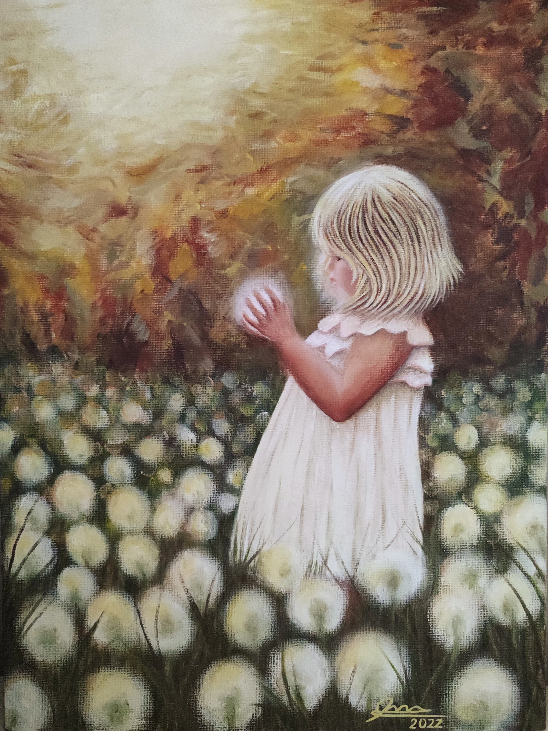 Obra pictórica «Niña natura» de Giovanna Mosquera
